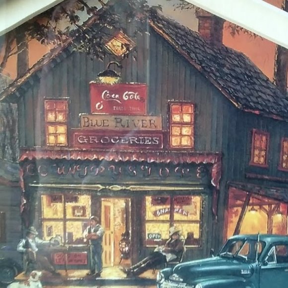 Aaron B Faulkner Americana Print - Framed & Numbered- Six O'clock News - Picture 9 of 10